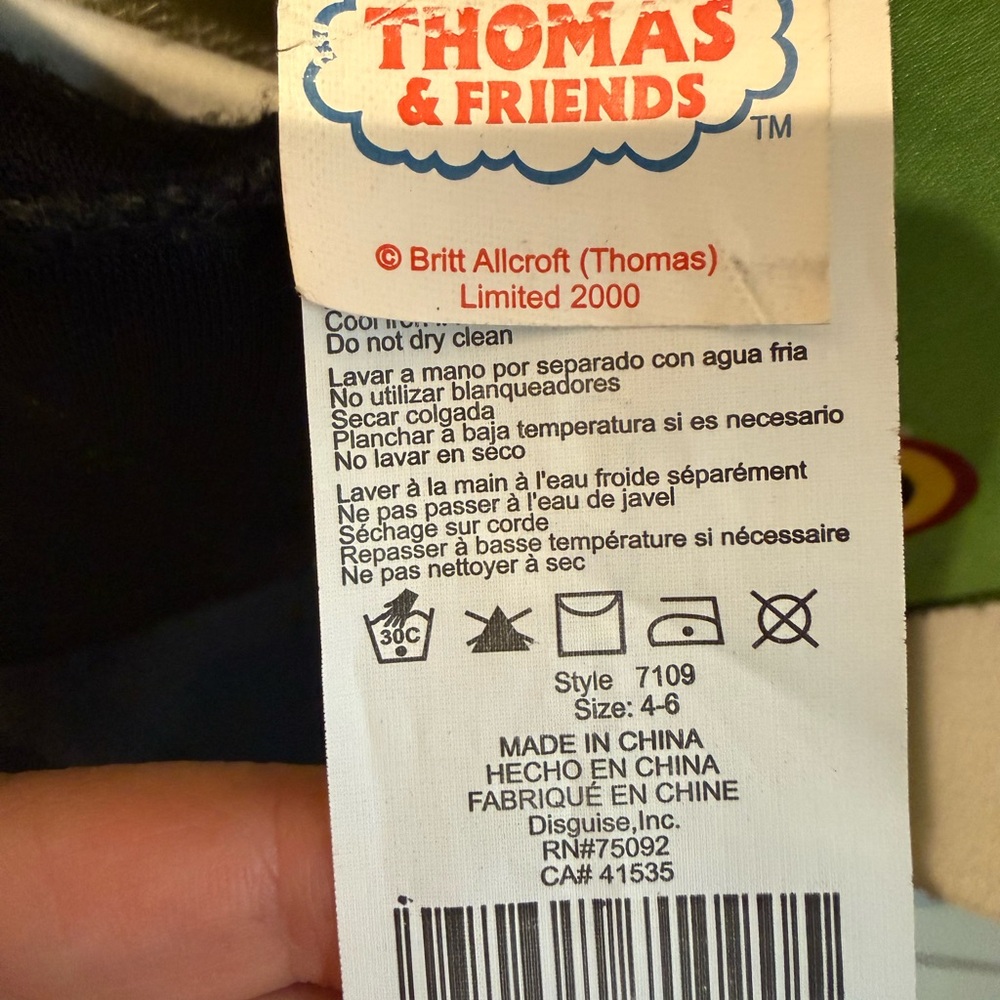 Thomas & Friends Thomas and Percy costume set size 4-6 - Picture 4 of 5